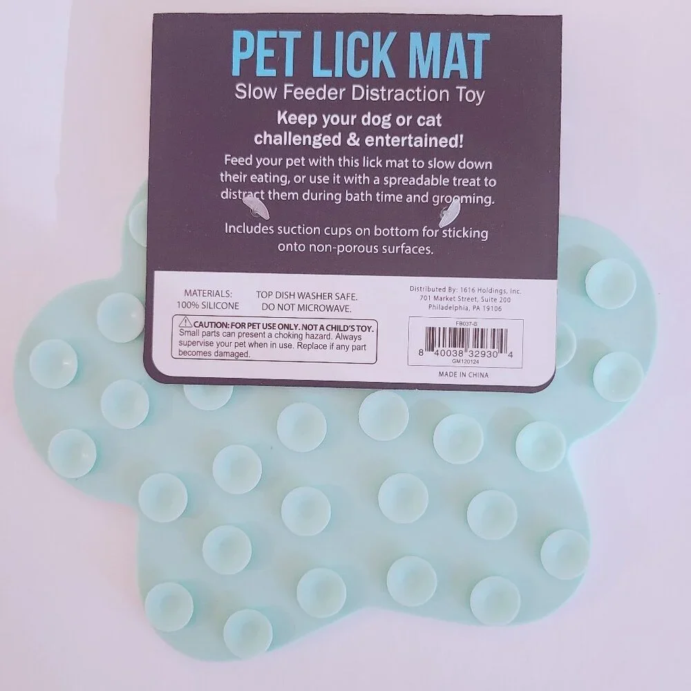 Pet Lick Mat Slow Feeder Distraction Toy - Mint Green